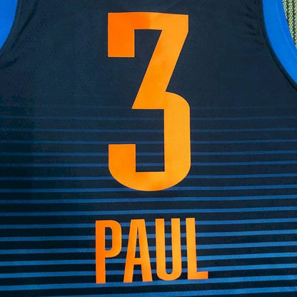 Camisa masculina Chris Paul Swingman azul marinho – Edição Statement