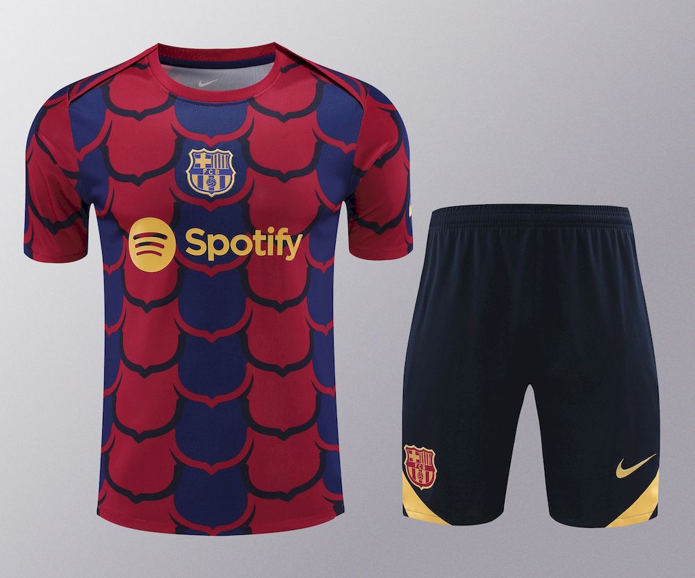Camisa de treino adulto Barcelona 2023/24 + short 418