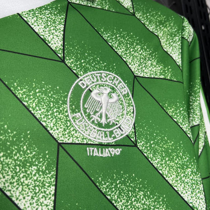 Camisa reserva de manga comprida retrô da Alemanha 1990
