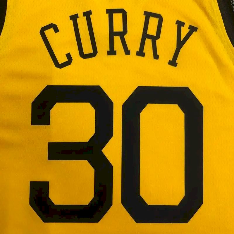 Camisa Stephen Curry Masculina Gola V Amarela Versão Jogador – Edição Statement