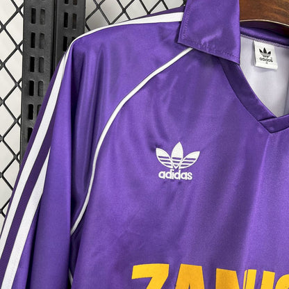 Camisa retrô de mangas compridas do Real Madrid 1984/85 Third