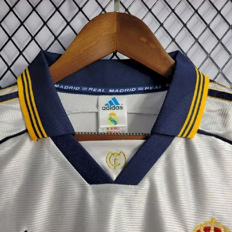 Camisa retrô de mangas compridas do Real Madrid 1998/00 Home