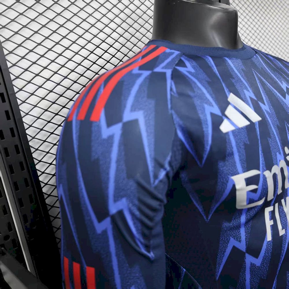 Men's Arsenal 2025/26 Away Long Sleeves Jersey Player Version