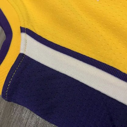 Camisa amarela masculina Anthony Davis versão jogador – Edição clássica retrô