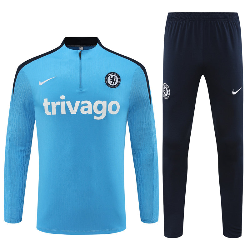 Suéter e calça Chelsea 2024/25 com zíper e meio zíper 14001