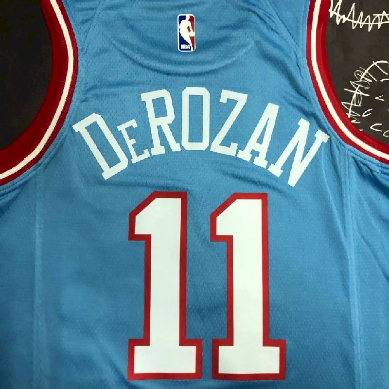 Camisa azul masculina Demar DeRozan Team