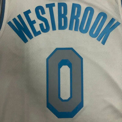 Camisa Russell Westbrook Branca Versão Jogador Masculina – Edição City