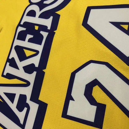 Camisa Kobe Bryant 24 Yellow City Edition versão jogador masculina