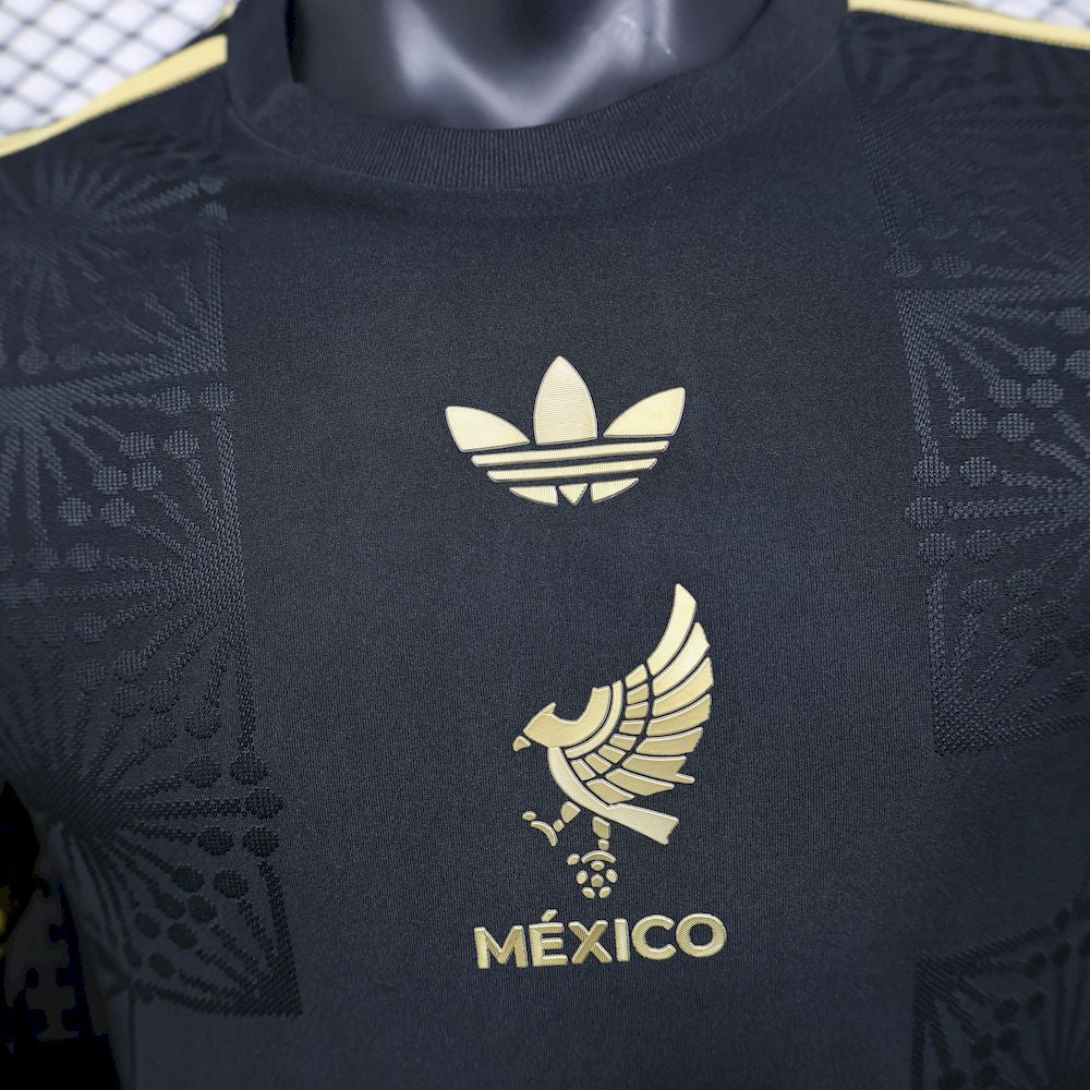 Men's Mexico 2025/26 Gold- Black Jersey Player Version