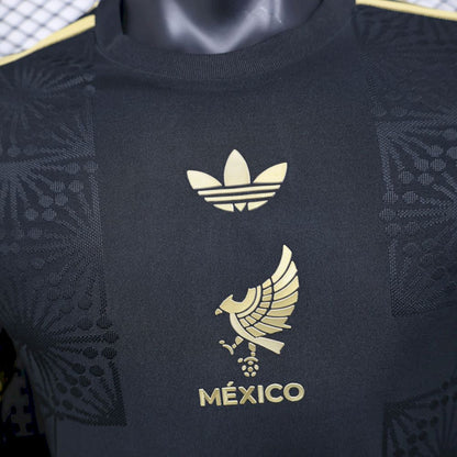 Camisa México 2025/26 Ouro-Preta Versão Jogador