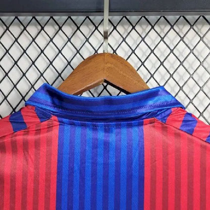 Camisa retrô manga longa do Barcelona 1991/92 Home