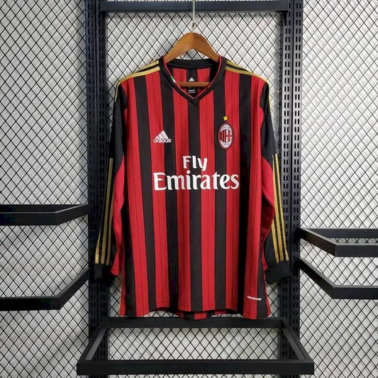 Camisa retrô de mangas compridas do AC Milan 2013/14