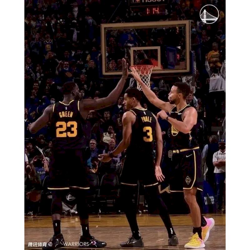 Men’s Jordan Poole Black Team Jersey – 75th Anniversary City Edition