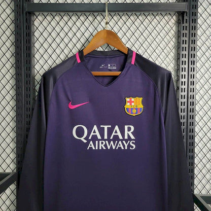 Barcelona 2016/17 Away Long Sleeves Retro Jersey