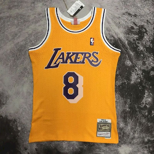 Men’s M&N 1997 Kobe Bryant Yellow Retro Jersey