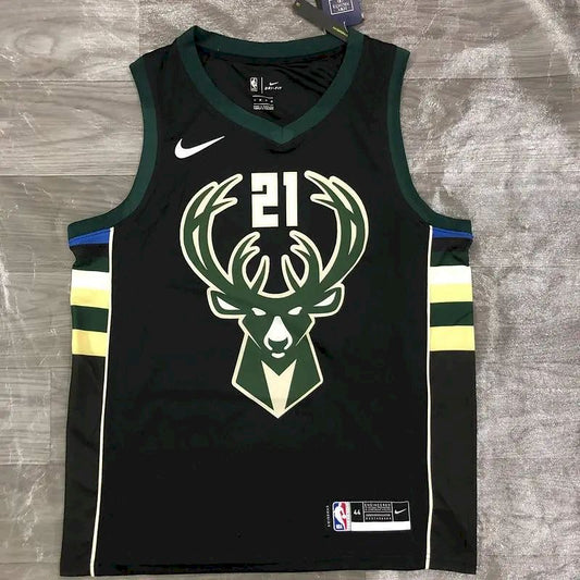 Men’s Jrue Holiday 2020-21 Black Swingman Jersey – Icon Edition