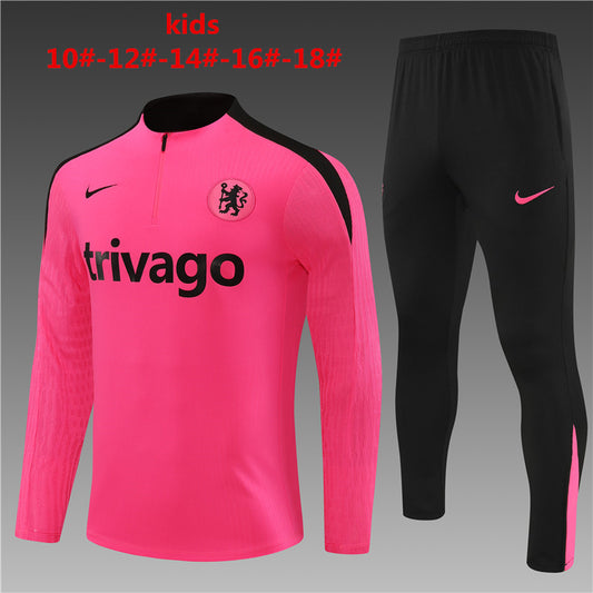 Suéter e calça Chelsea 2023/24 com zíper e meio zíper infantil 14001