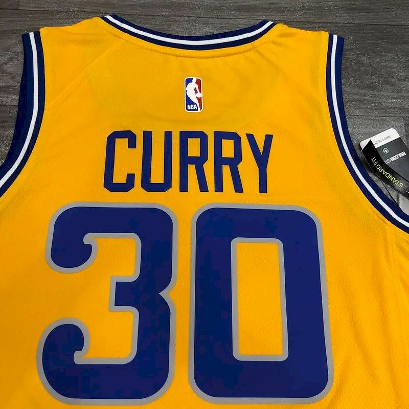 Camisa Masculina Stephen Curry Amarela Versão Jogador – Edição Clássica