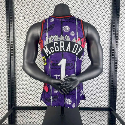 Camisa Masculina M&amp;N 1998/99 Tracy McGrady Roxa Retro