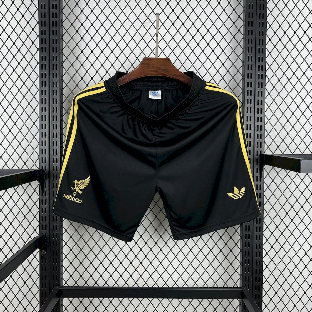 Men's Mexico 2025/26 Gold- Black Shorts