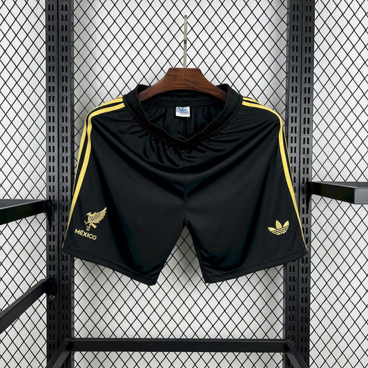 Men's Mexico 2025/26 Gold- Black Shorts