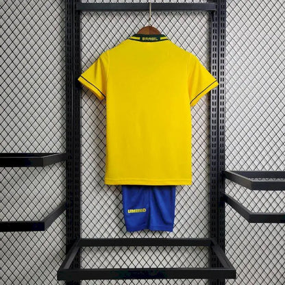 Camisa e shorts retrô infantil Brasil 1994