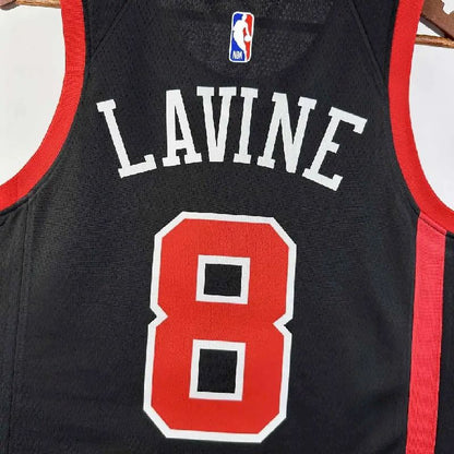Camisa preta masculina Zach LaVine 2024 – Edição City