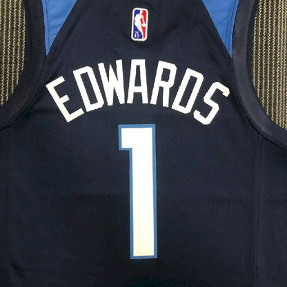 Camisa azul masculina Anthony Edwards Team – Edição de 75º aniversário