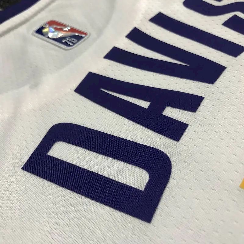 Camisa branca masculina Anthony Davis Team – Edição de 75º aniversário