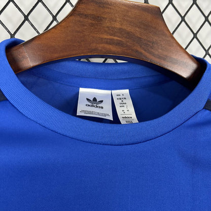 Camisa azul retrô de mangas compridas Manchester United 2024/25 Joint Edition