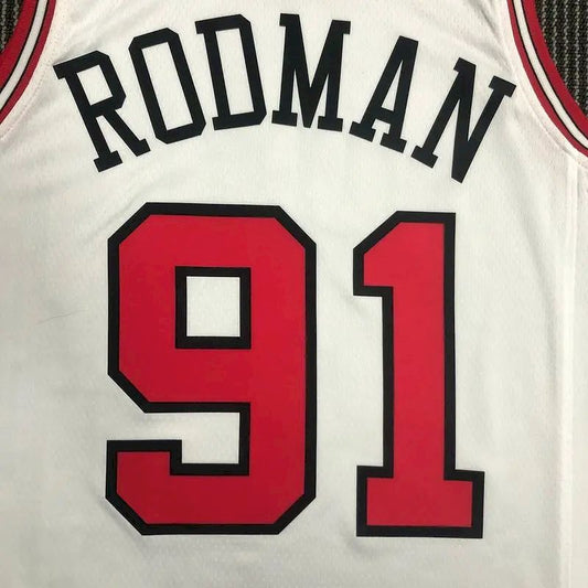 Camisa masculina Dennis Rodman branca – Edição de 75º aniversário