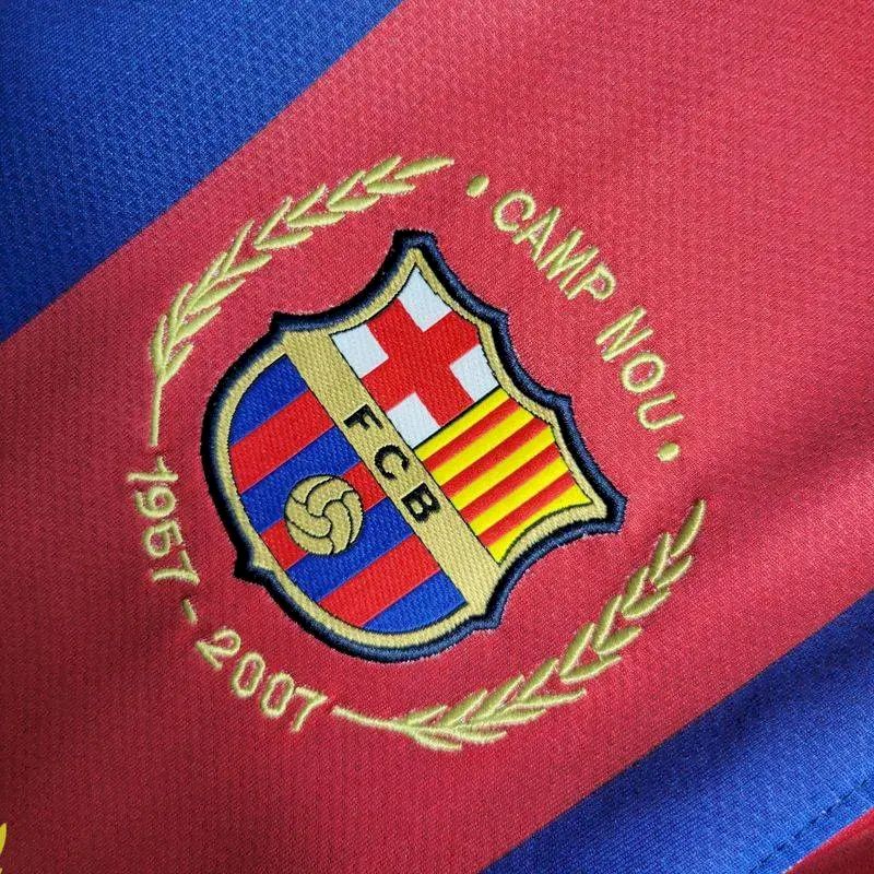 Camisa retrô titular do Barcelona 2007/08