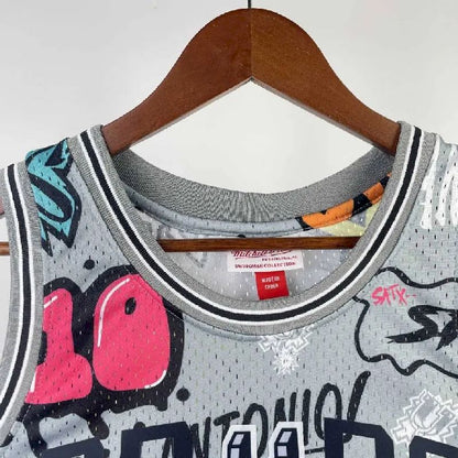 Camisa masculina M&amp;N 2002/03 Tony Parker retrô