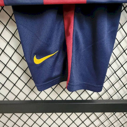Camisa e shorts retrô infantil do Barcelona 2014/15