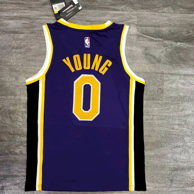 Camisa masculina Nick Young 2020-21 roxa Swingman versão jogador – Edição Statement