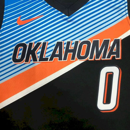Camisa preta masculina Russell Westbrook Team – Edição City