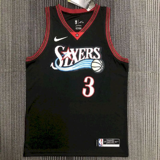 Men’s Allen Iverson Black Retro Team Jersey