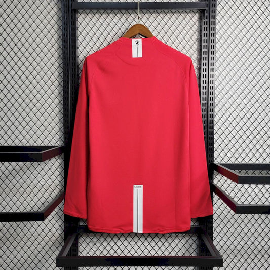 Manchester United 2007/08 Home Long Sleeves Retro Jersey