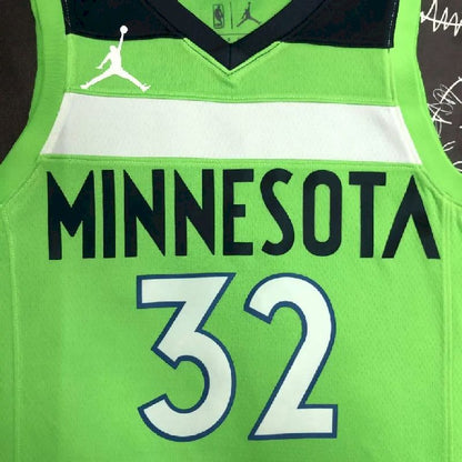 Camisa masculina Karl-Anthony Towns Green Team – Edição Statement