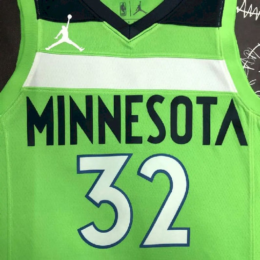 Camisa masculina Karl-Anthony Towns Green Team – Edição Statement