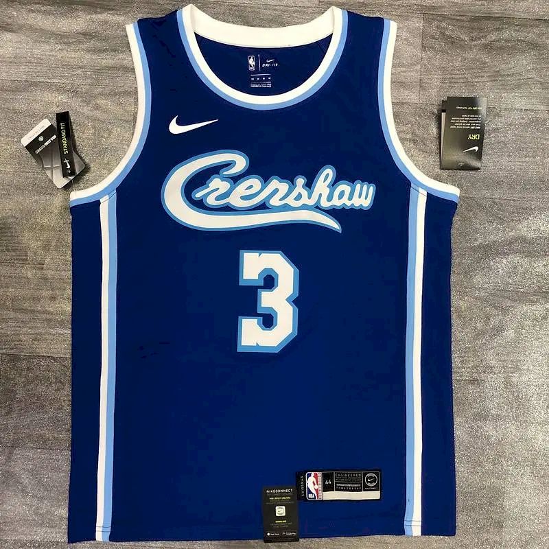 Camisa Anthony Davis Masculina Azul Versão Jogador – Edição Clássica Retro Conjunta