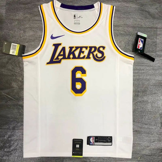 Camisa LeBron James Masculina 2020-21 Branca Versão Jogador – Edição Clássica Retrô