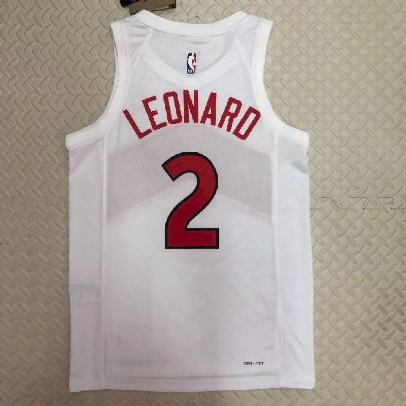 Camisa branca masculina do time principal Kawhi Leonard