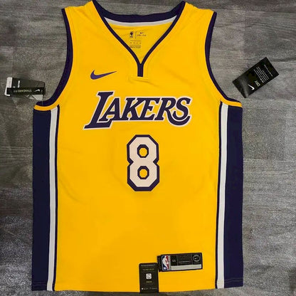 Camisa amarela masculina Kobe Bryant versão jogador – Edição clássica retrô