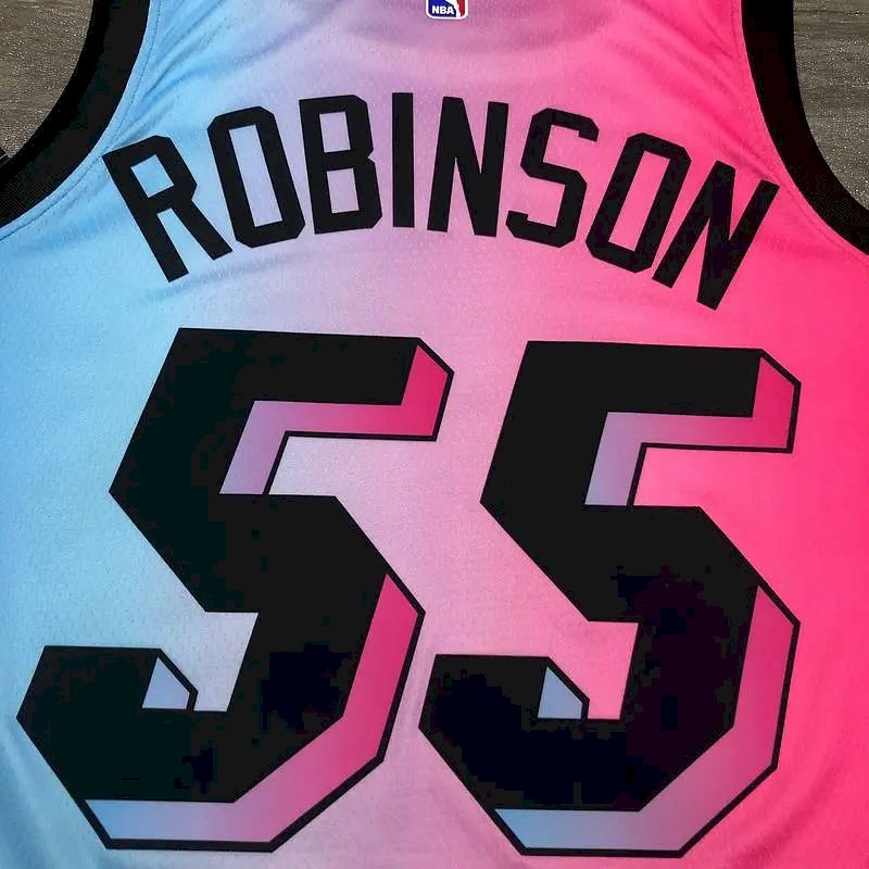 Camisa masculina Duncan Robinson 2020-21 rosa Swingman versão jogador – edição City