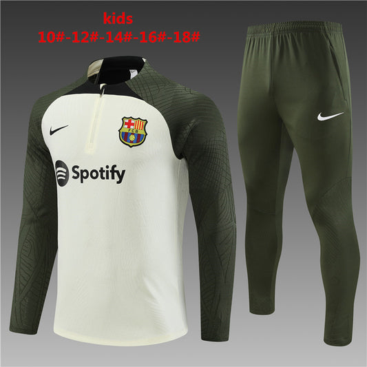 Suéter e calça infantil com zíper médio do Barcelona 2023/24 14001