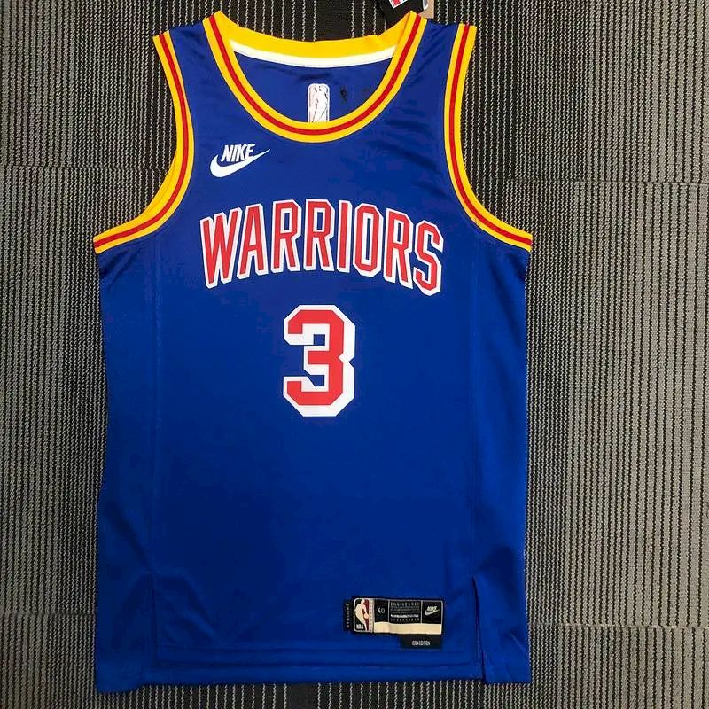 Camisa Jordan Poole Azul Masculina - Edição Clássica do 75º Aniversário