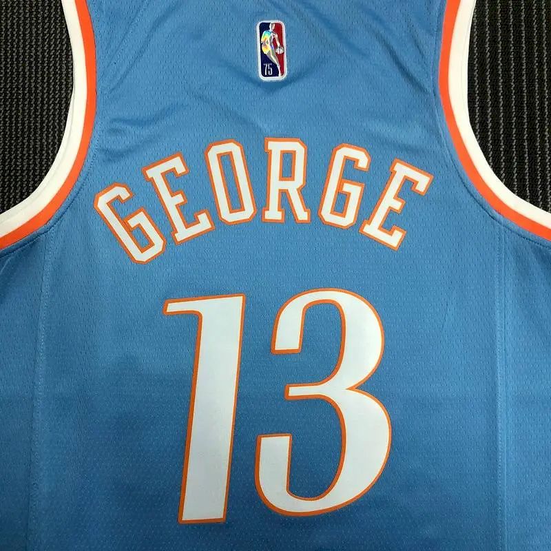 Camisa Paul George Azul Masculina do Time – Edição City do 75º Aniversário