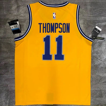 Camisa amarela masculina Klay Thompson versão jogador – Edição clássica