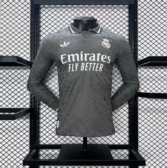 Camisa reserva do Real Madrid 2024/25, manga comprida, versão jogador